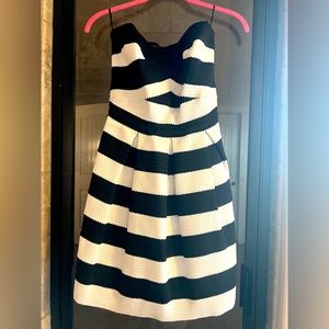 Express dress white and black stripes in size small